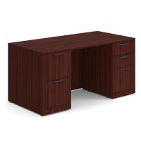 Desk - Double Pedestal: 60" W x 30" D, Mahogany Premium Grade Laminate