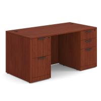 Desk - Double Pedestal: 60" W x 30" D, Cherry Premium Grade Laminate