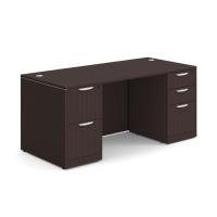 Desk - Double Pedestal: 66" W x 30" D, Espresso Premium Grade Laminate