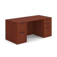 Desk - Double Pedestal: 66" W x 30" D, Cherry Premium Grade Laminate