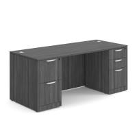 Desk - Double Pedestal: 72" W x 30" D,  Coastal Gray Premium Grade Laminate