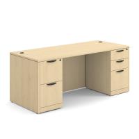 Desk - Double Pedestal: 72" W x 30" D,  Maple Premium Grade Laminate