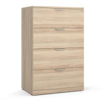 Lateral File - Laminate: 4 Drawers, American Elm Premium Laminate, 35.50''W x 22.00''D x 54.50''H