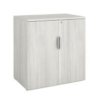 Storage Cabinet - Laminate: 2 Doors, 2 Adjustable Shelves, Arcadia White Premium Laminate, 35.50''W x 22.00''D x 37.25''H
