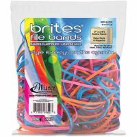 Alliance Rubber Brites Color-Coded Rubber Bands - Size: #16, #18, #19, #32, #33, #64 - Reusable, Elastic, Stretchable, Latex-free, Freezer Safe, Microwave Safe, Durable - Pink, Blue, Orange, Lime, Purple, Yellow - 1 Box