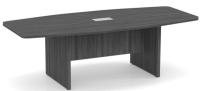 Conference Table: 8' Boat-Shaped, Coastal Gray Premium Laminate, Seats 8 - 10 pp