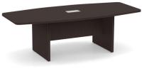 Conference Table: 8' Boat-Shaped, Espresso Premium Laminate, Seats 8 - 10 pp