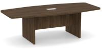 Conference Table: 6' Boat-Shaped, Modern Walnut Premium Laminate, Seats 6 - 8 pp