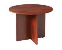 Conference Table: 42" Round w/ X-Base, Cherry Premium Laminate, Seats 4pp