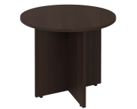 Conference Table: 42" Round w/ X-Base, Java Premium Laminate, Seats 4pp