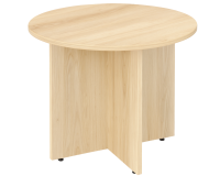 Conference Table: 42" Round w/ X-Base, American Elm Premium Laminate, Seats 4pp