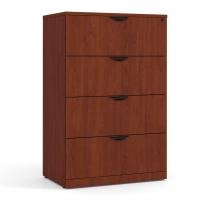 Lateral File - Laminate: 4 Drawers, Cherry Premium Laminate, 35.50''W x 22.00''D x 54.50''H