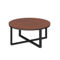 Occasional Table - Round: 36" Cherry Premium Laminate with Black Metal Base