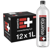 Essentia Water Bottled, Ionized Alkaline Water, 1 Liter (Pack of 12)