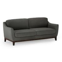 Seating - Reception: Harper Sofa, Smoke PU Leather, 81.34''W x 33.07''D x 33.94''H, Weight Capacity: 800 LBS