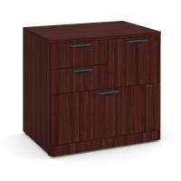 Lateral File - Combo Cabinet: Mahogany Premium Laminate, 31.00''W x 22.00''D x 29.50''H