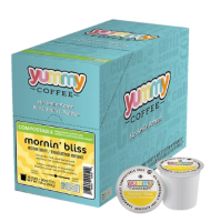 Yummy™ Mornin' Bliss Medium Roast K-Cups, Compostable, 20/Box