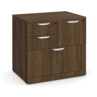 Lateral File - Combo Cabinet: Modern Walnut Premium Laminate, 31.00''W x 22.00''D x 29.50''H