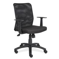 Seating - Task Chair: Crossway Mesh Back Task Chair, Black Fabric Seat with Black Base