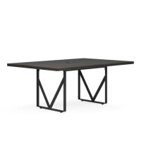 Conference Table - Rectangle: 72" Palisades Collection, Gauntlet Gray Laminate with Graphite Metal Accents, 72.00"W x 47.24"D x 29.50"H