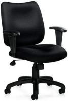 Emerald OTG Special: Mid-Back Tilter Chair with Patterned Black Fabric Upholstery