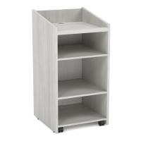 Stand - Lectern: Conference/Multi-Purpose Mobile Lectern, Arcadia White Premium Laminate