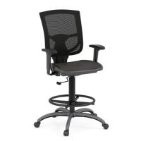 Seating - Stool: CoolMesh Pro Collection, Mesh Back and Black Mesh Seat with Adjustable Arms, Footring and Black Base