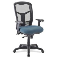 Seating - Task: CoolMesh Synchro, High Back Mesh Chair with Seat Slider, Cobalt Blue Antimicrobial Fabric Seat, Black Frame