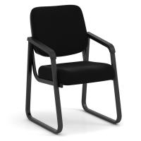 Seating - Guest: Value Collection Sled Base, Black Fabric Seat and Back with Black Frame
