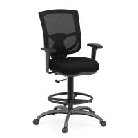 Seating - Stool: CoolMesh Pro Collection, Mesh Back with Adjustable Arms, Black Fabric Seat, Footring and Black Base