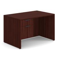 Desk - Single Pedestal: 48" W x 24" D, Mahogany Premium Grade Laminate