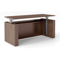 Desk - Standing: StandUp Standing Desk, Modern Walnut Premium Laminate,72"W x 30"D x 26.18"-49.60"H