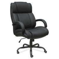 Seating - Big & Tall: OS Big and Tall High Back Black PU Leather Chair with Black Base, Supports up to 500 lbs