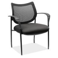 Seating - Guest: Carson Collection Black Fabric Guest with Mesh Back and Black Frame