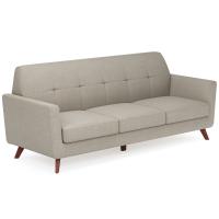 Seating - Reception: Partridge Sofa, Latte Linen Fabric with Light Wood Legs