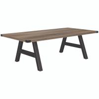 Conference Table: 8' Rectangle-Shaped, Rustic Distressed Brown, 96.00"W x 48.00"D x 30.00"H