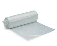 Victoria Bay Can Liner 30X37 IN 20 GAL Natural Plastic 16MIC Roll 25 Count/Roll 20 Rolls/Case 500 Count/Case