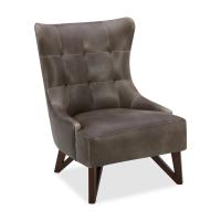 Seating - Reception: Remington Wingback Upholstered Lounge Chair, Toffee Leather