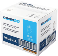 Victoria Bay Food Service Gloves Large (LG) Blue 3.5MIL Nitrile Disposable Powder-Free 100 Count/Box 10 Box/Case