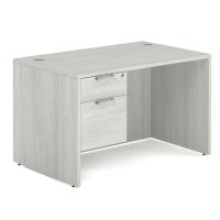 Desk - Single Pedestal: 48" W x 24" D, Arcadia White Premium Grade Laminate