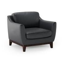Seating - Reception: Harper Club Chair, Black PU Leather, 38.39''W x 33.07''D x 33.94''H, Weight Capacity: 325 LBS