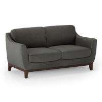 Seating - Reception: Harper Loveseat, Smoke PU Leather, 66.19''W x 33.13''D x 34.00''H, Weight Capacity: 600 LBS