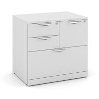 Lateral File - Combo Cabinet: White Premium Laminate, 31.00''W x 22.00''D x 29.50''H