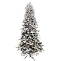 Hometown Holidays 33976 Christmas Tree, 7.5 ft H, Spruce Tree Family, LE 2 Fusible, Mini Light Bulb, Warm White Light