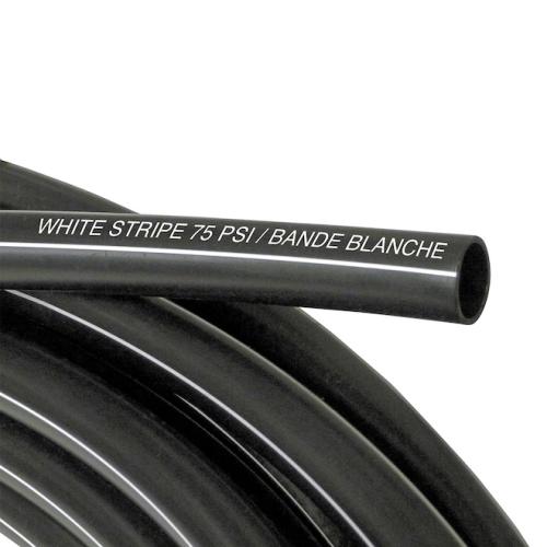 POLYETHYLENE PIPE 75 PSI WHITE STRIPE 1" FT