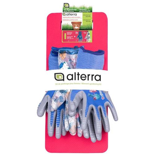 Alterra 4-Pieces Gloves and Knee Pad Women's Gardeners Kit