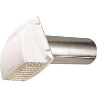 Dundas Jafine ProFlex BPMH4WZW Exhaust Hood, 6-1/4 in W Hood, 7 in H Hood, 4 in Duct, Polypropylene Hood