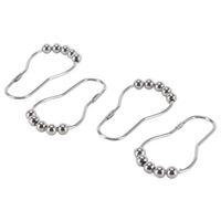 Simple Spaces SD-BH-CH Roller Ball Curtain Hook, Steel, Chrome, 1-1/2 in W, 3 in H
