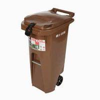 CAN GARBAGE W/WH BRN 21GALLON