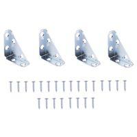 ProSource 22490ZCB-PS Corner Brace, 2 in L, 2 in W, 21/32 in H, Steel, Zinc-Plated, 1.5 mm Thick Material